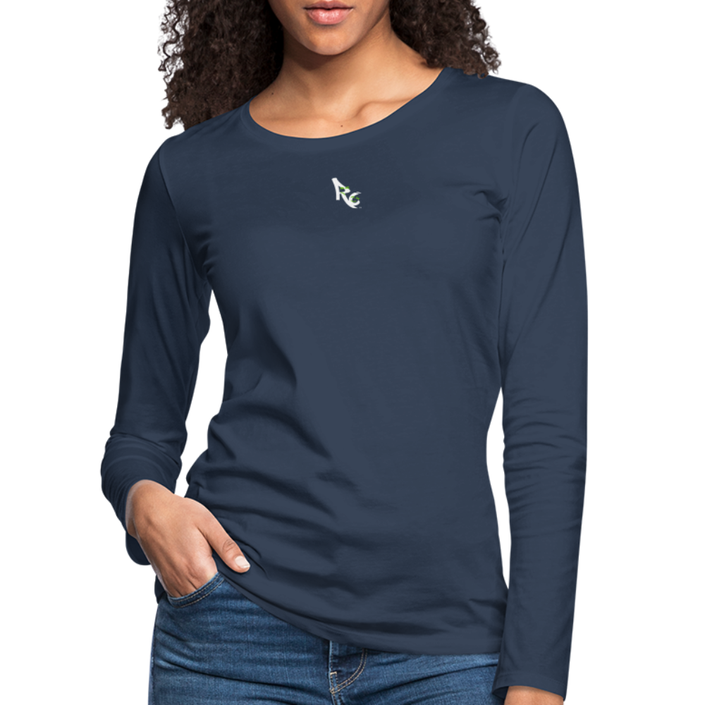 Women's Premium Longsleeve Shirt - navy