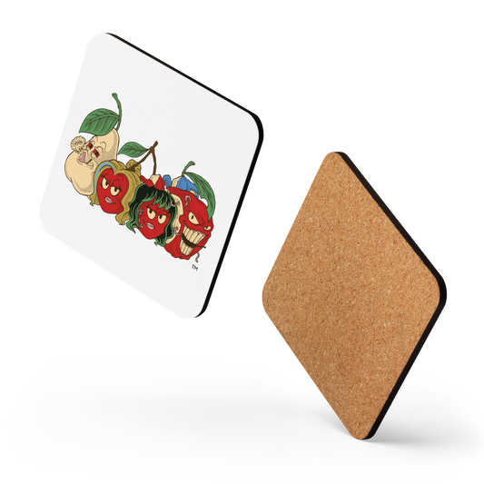 Fruit Squad Cork-back coaster