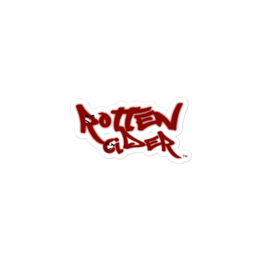 Rotten Cider Red Bubble-free stickers