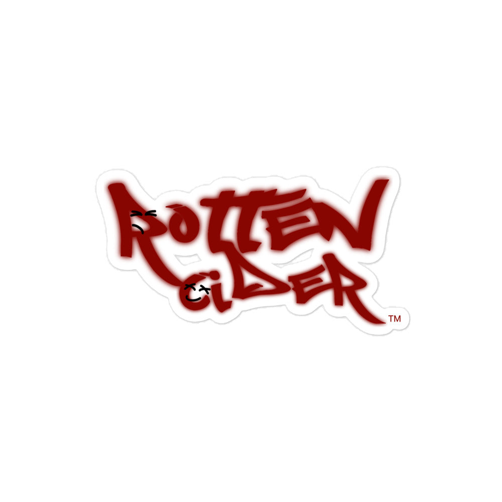 Rotten Cider Red Bubble-free stickers