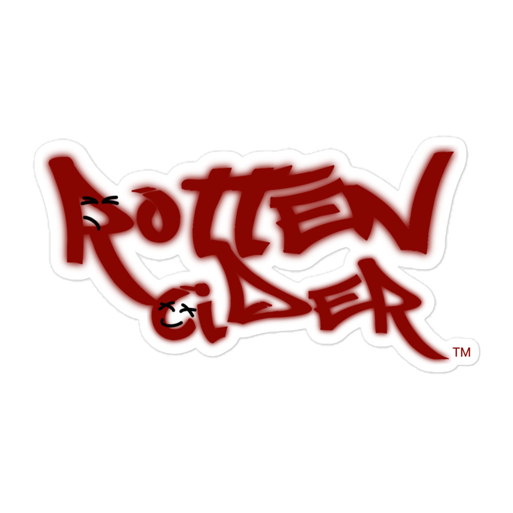 Rotten Cider Red Bubble-free stickers